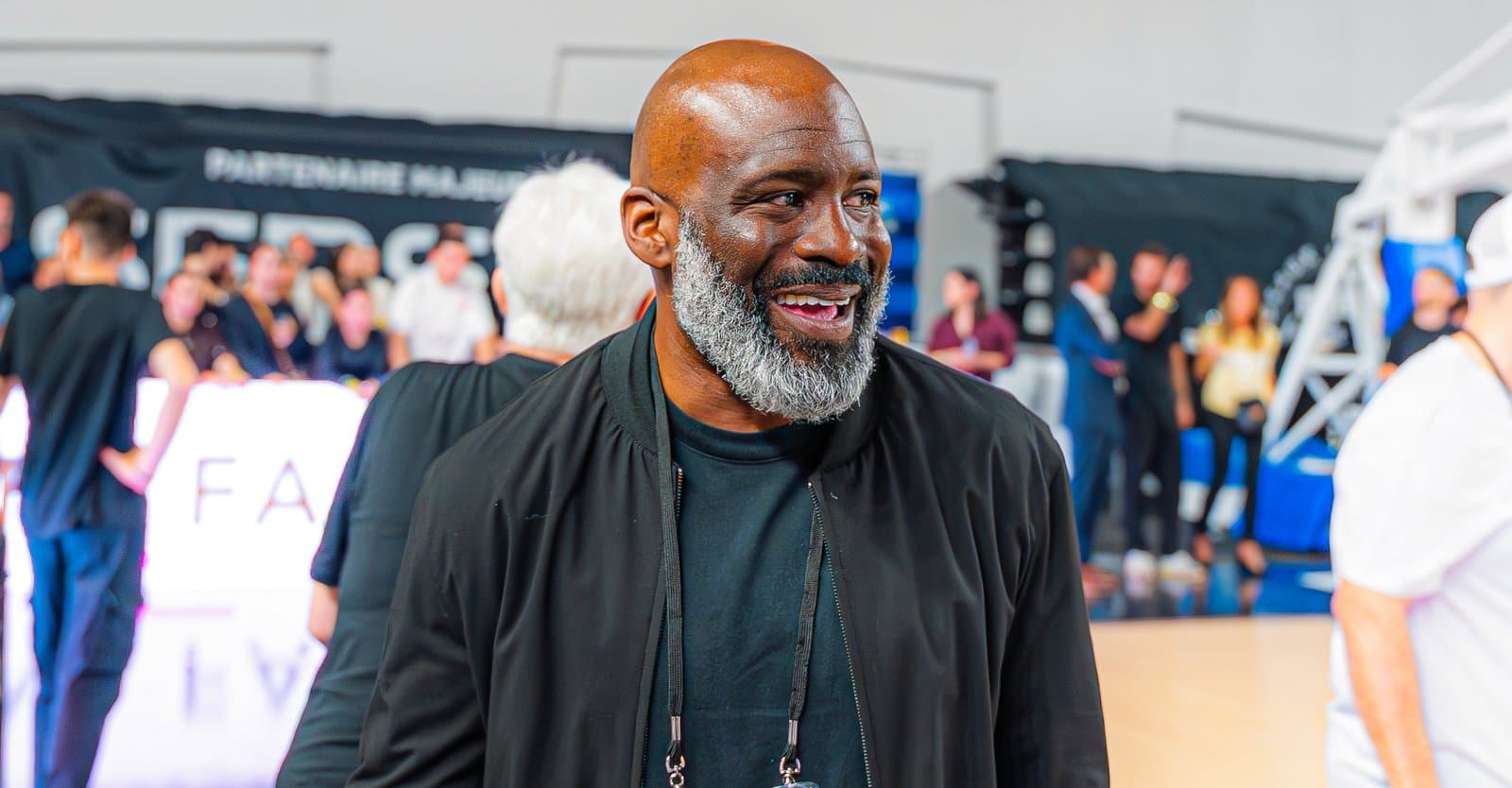 Franck Epesse Titi, président de la section JSA Bordeaux Basket, au Palais des Sports